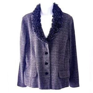 Textured Purple & Black Blazer/Jacket!